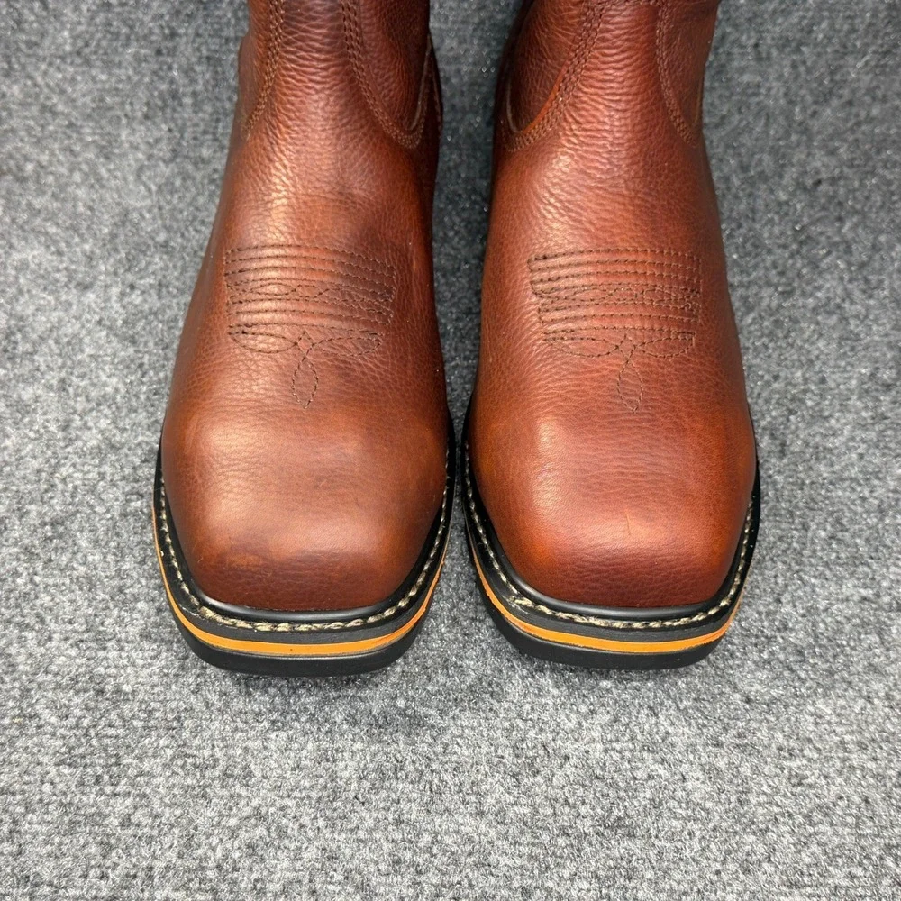 Timberland Pro True Grit Wellington Boots Men's‎ 9 Brown Leather Composite Toe